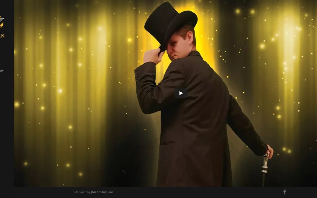 Website for Magician, Evan Myles