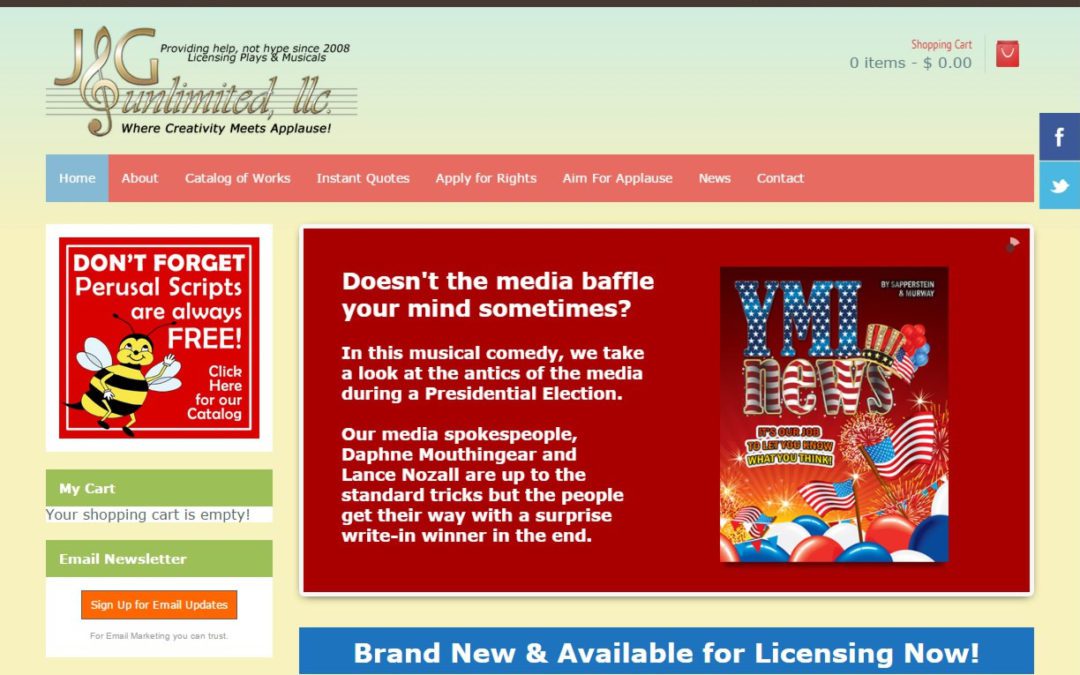 Website for Theatrical Licensing Firm