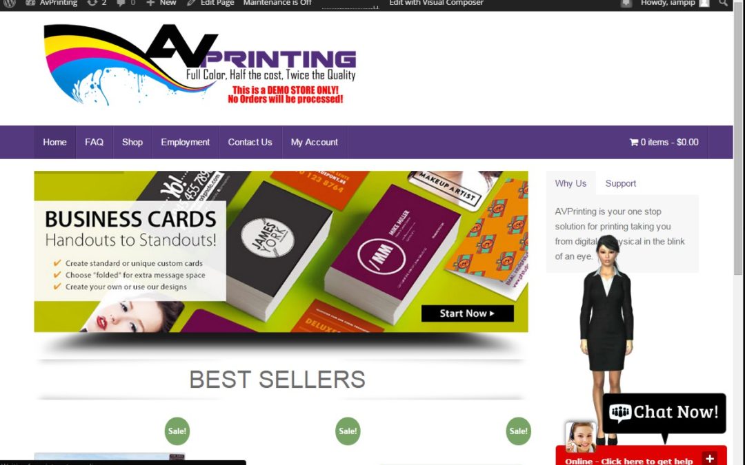 AV Printing Demo Website