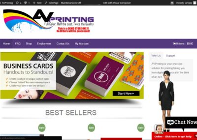 AV Printing Demo Website